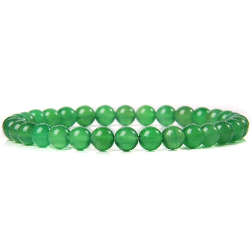 Handmade Natural 6mm Crystal Agates Stretch Bracelet for Women Men Jewelry Gifts