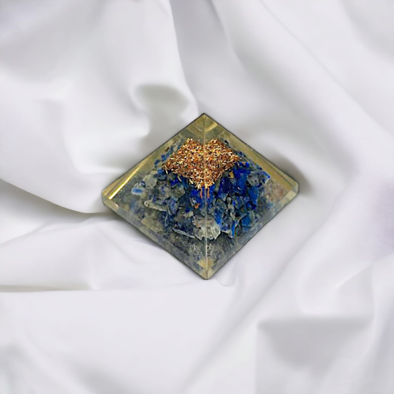 20-25MM Blue Lapis Lazuli Small Pyramid Chakra Reiki Healing Meditation Orgonite