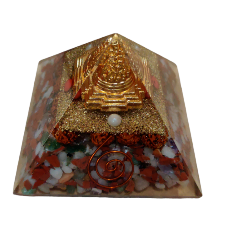 @ Healing Crystal Pyramid Orange 3x3 Inch