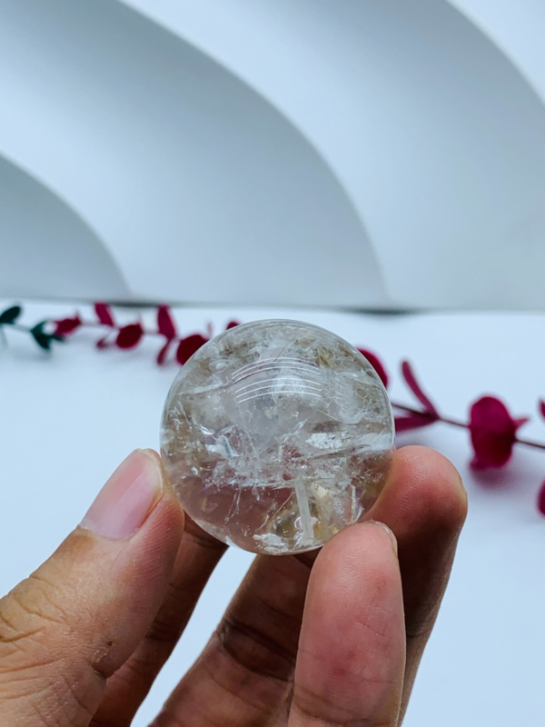 Herkimer Diamond Enhydro Crystal Magic Ball 36MM &big moving water droplet 36g