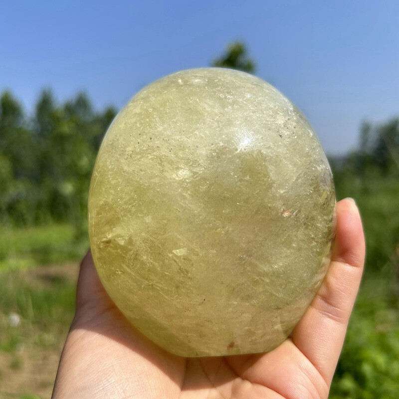 4.2LB Natural smoky citrine Skull Hand Quartz Crystal Skull Reiki Healing