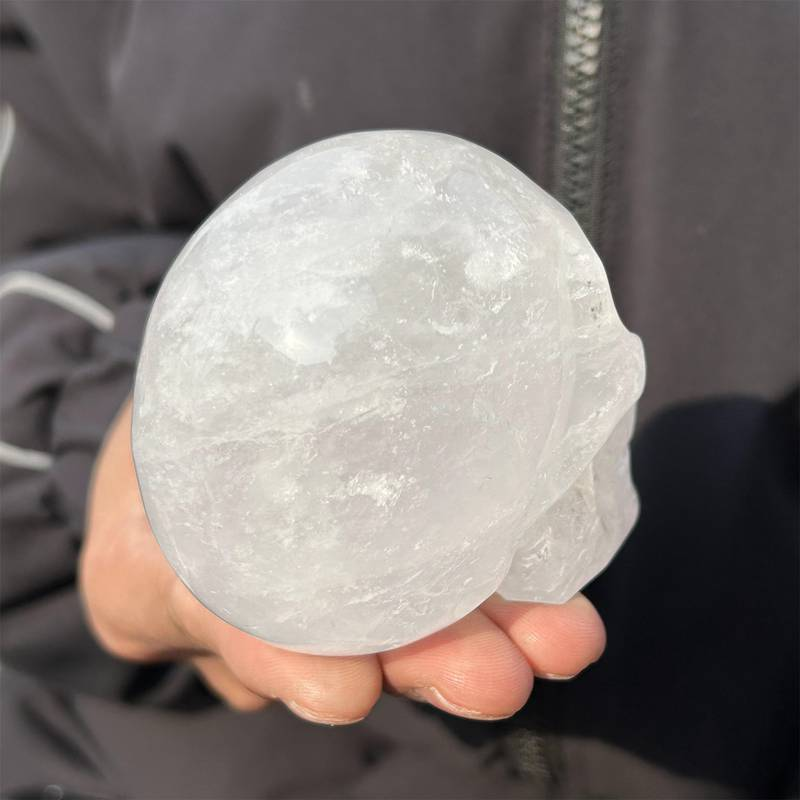 0.34kg Natural clear quartz skull carved Quartz Crystal skull Healing