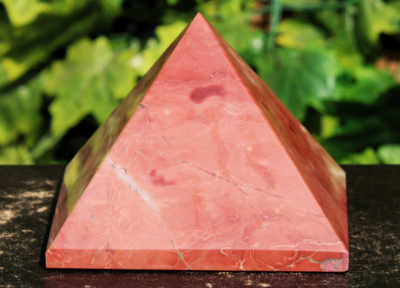 Pink Bustamite Pyramid Crystal Quartz Healing Display Specimen Stone Huge 190mm