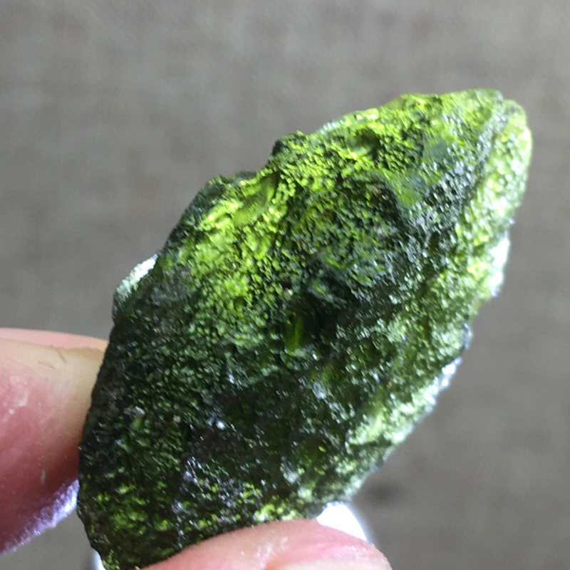 44.9Ct MOLDAVITE From Czech Republic From Meteorite Impact With Chips