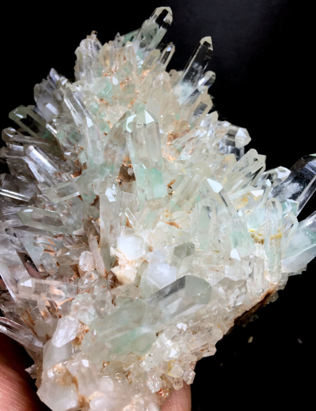 1423g  Himalayan Phantom &apos;Green Ghost&apos; Lemuria QUARTZ Crystal Point&Pyramid P924