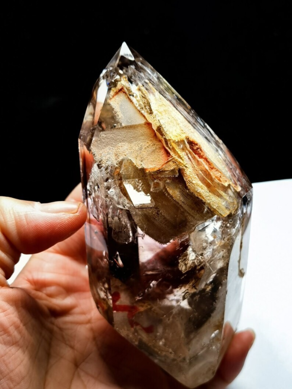 Collection Tibet Purple Amethyst Crystal 3 Visible Moving Bubble Enhydro 5.03 in