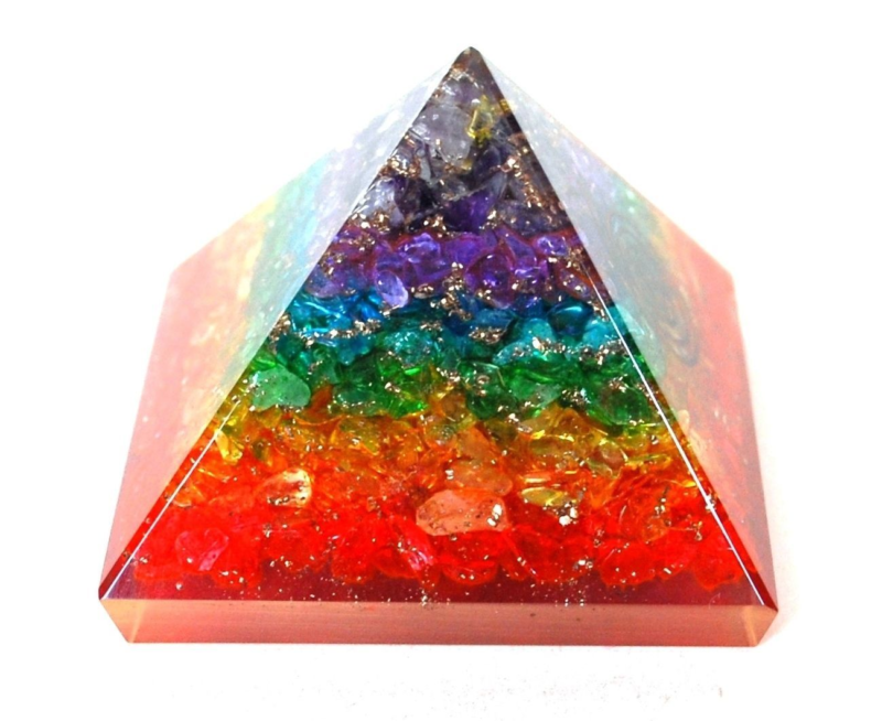 Reiki Infused Chakra Orgone Pyramid Lot Of 50 BIG PYRAMIDS 75mm