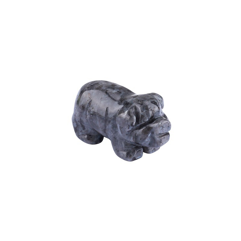 1.5&apos;&apos; Natural Quartz Crystal Cute Baby Piggy Hand Carved Healing Animal Decor
