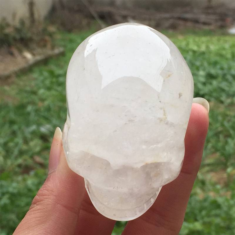 0.24kg Natural clear quartz skull carved Quartz Crystal skull Healing