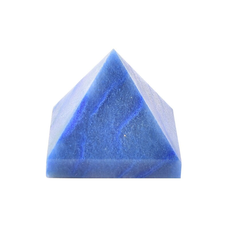 Natural Blue Aventurine Jasper Quartz Crystal Chakra Tower Pyramid Healing Decor