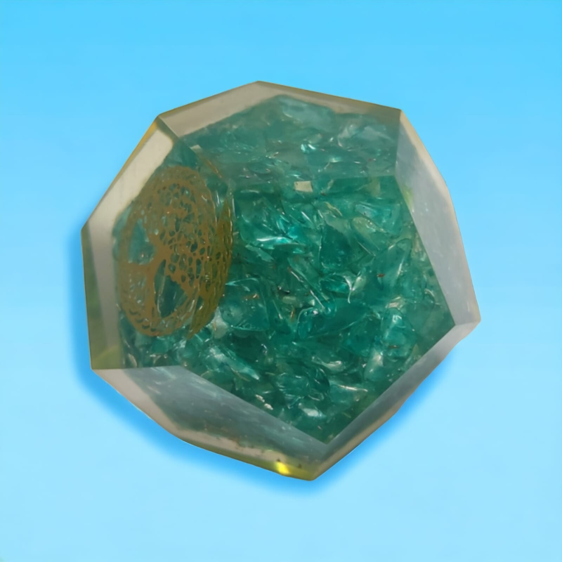 Apatite Orgonite Dodecahedron Crystal Tree Of Life Healing 40-45MM