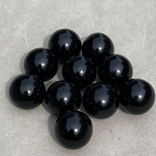10pcs Natural Obsidian  Ball Quartz Crystal Sphere 15mm+ Polishing Healing