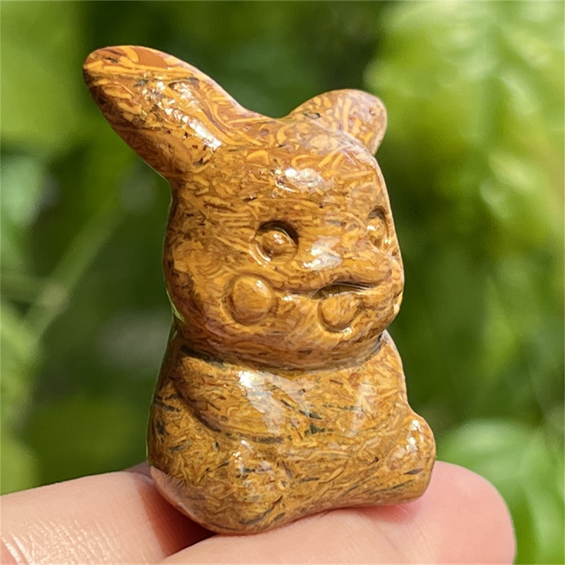 1.5" Natural quartz carved Pikachu skull Quartz crystal skull reiki healing