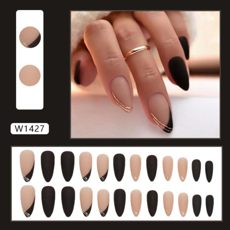 Almond Fake Nials French Press on Nails Manicure Nail Tips  Women