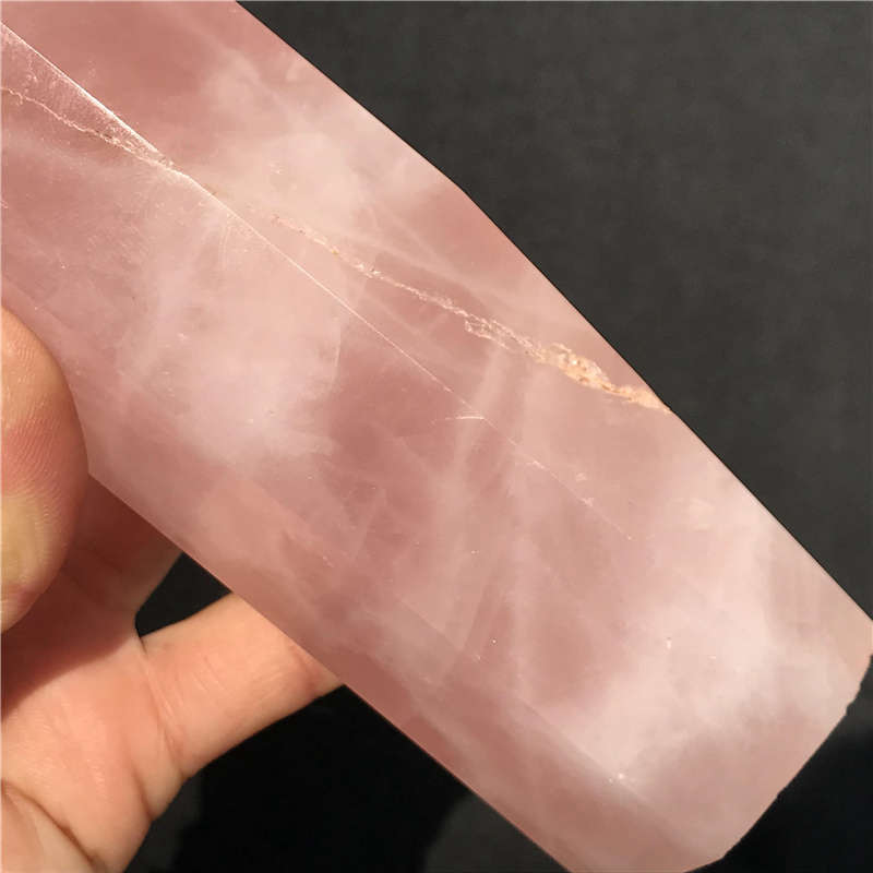 670g Natural Rose quartz obelisk quartz cystal wand point gem healing