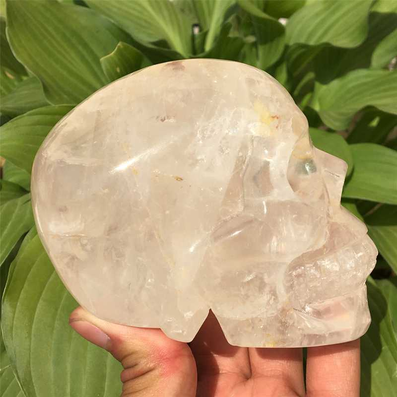 0.72kg Natural clear quartz skull carved Quartz Crystal skull Healing