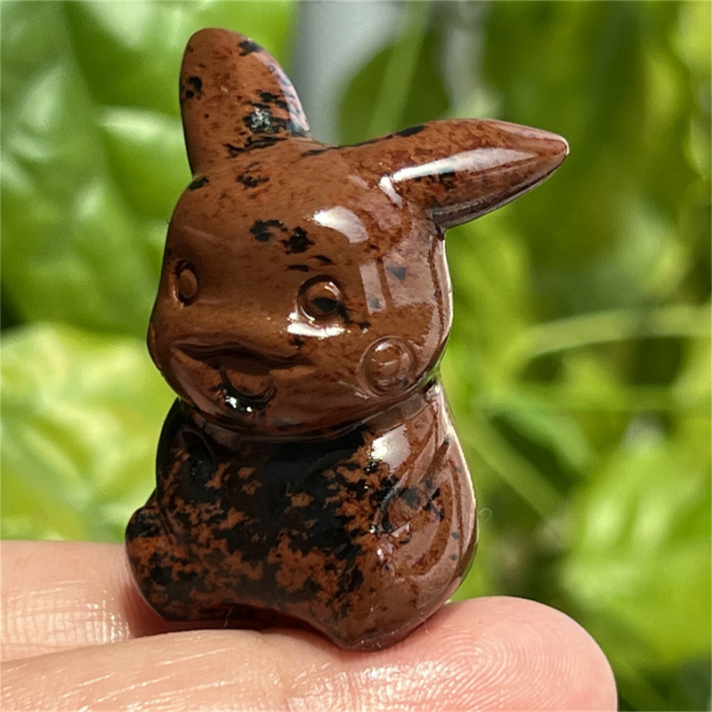 1.5" Natural quartz carved Pikachu skull Quartz crystal skull reiki healing