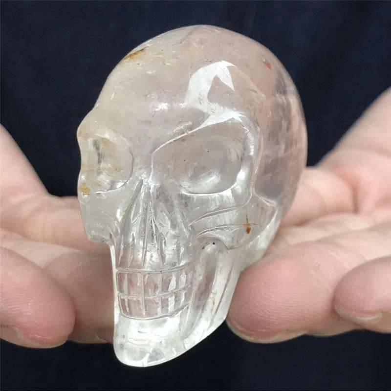0.13kg Natural clear quartz skull carved Quartz Crystal skull Healing