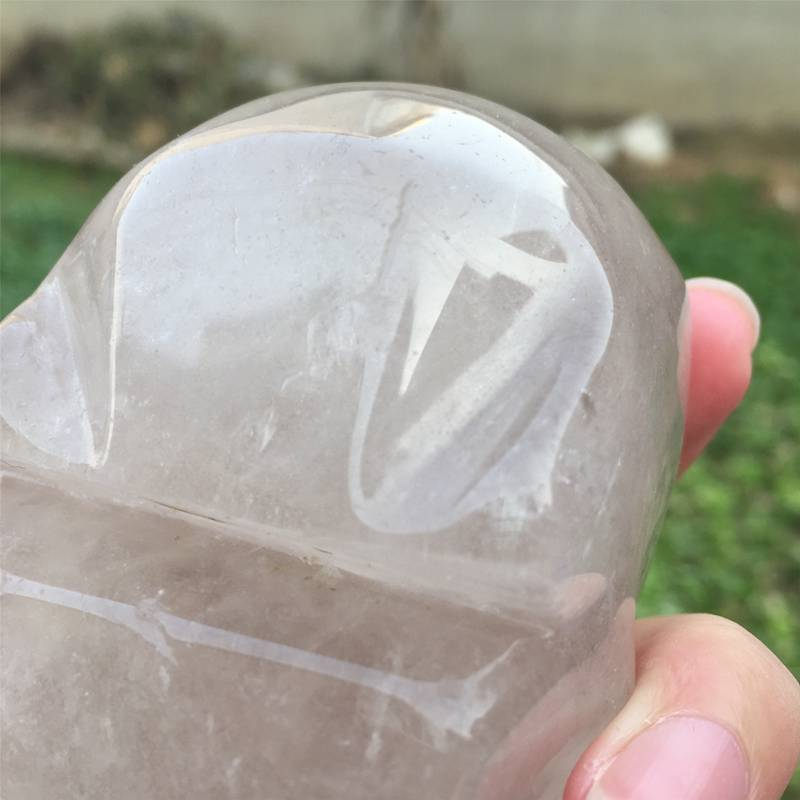 0.39kg Natural clear quartz skull carved Quartz Crystal skull Healing