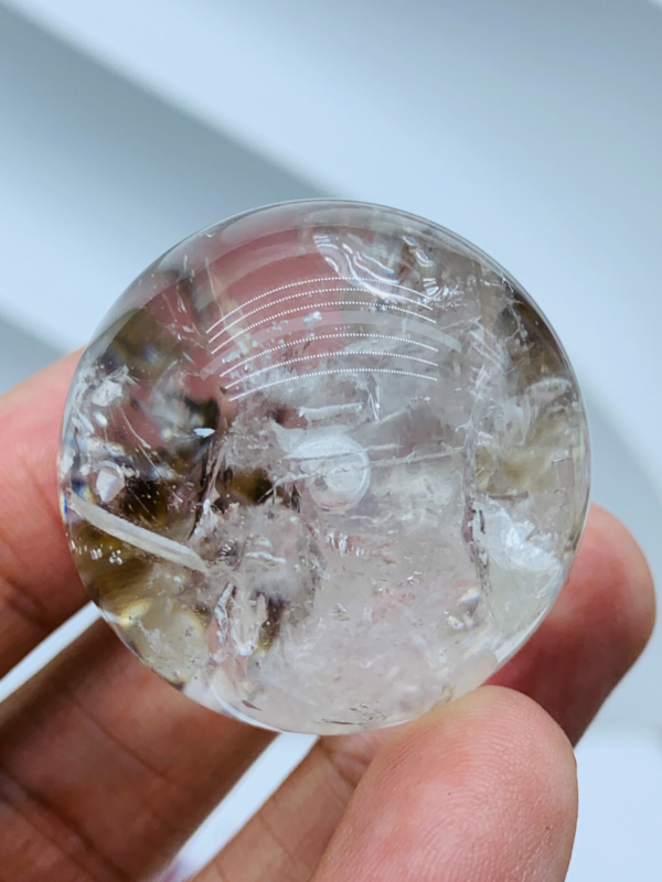 Herkimer Diamond Enhydro Crystal Magic Ball 36MM &big moving water droplet 36g