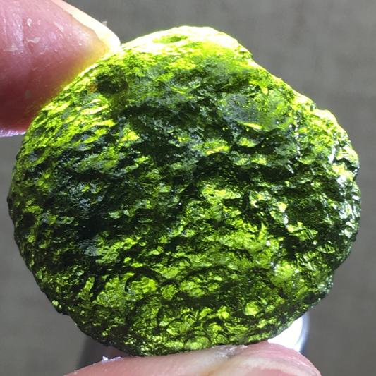 74.7Ct MOLDAVITE From Czech Republic From Meteorite Impact With Chips