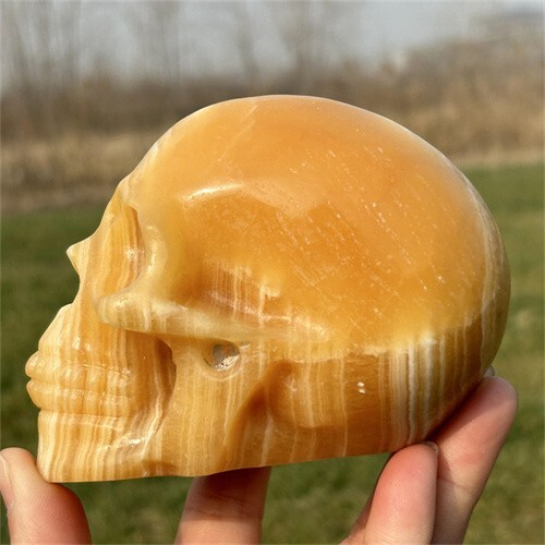 930g Natural Carved Geodes stone Skull Figurines Reiki Quartz Crystal Skull Deco