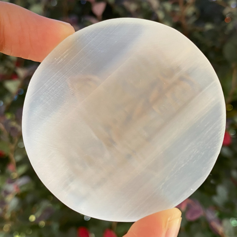 TOP 2”+ Natural Gypsum Selenite quartz pattern hand carved crystal healing 1PC