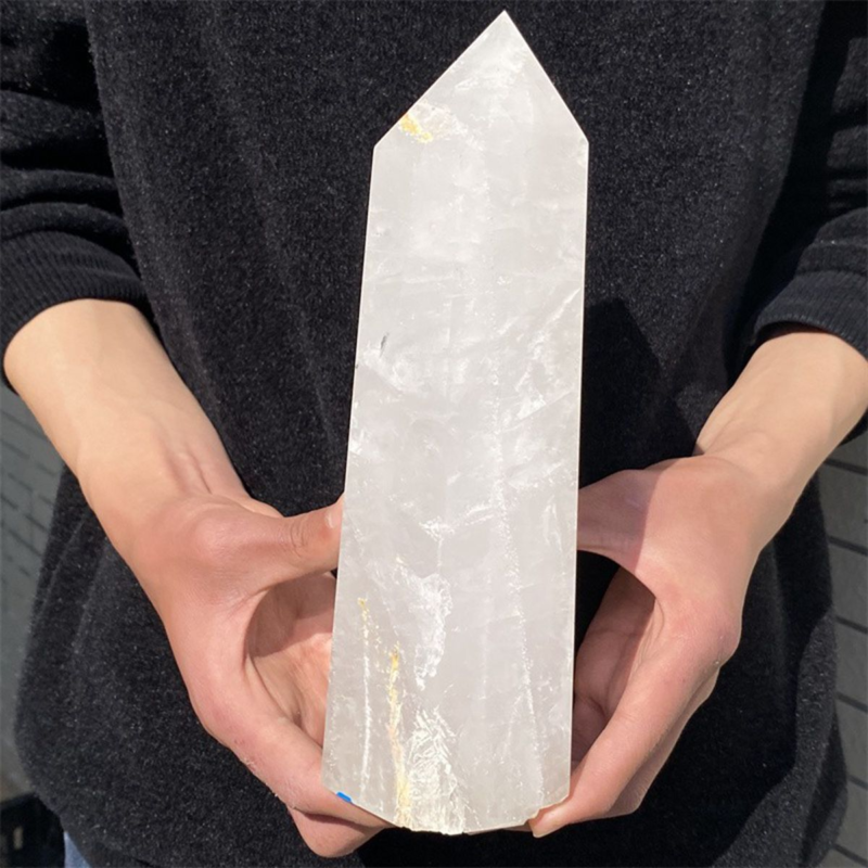 2550gNatural  White Quartz Obelisk Crystal Wand Point Healing Mineral Stone