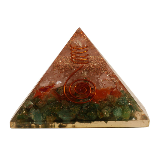Rose Carnelian Stone Orgone Pyramid Reiki Orgonite Healing Free Shipping