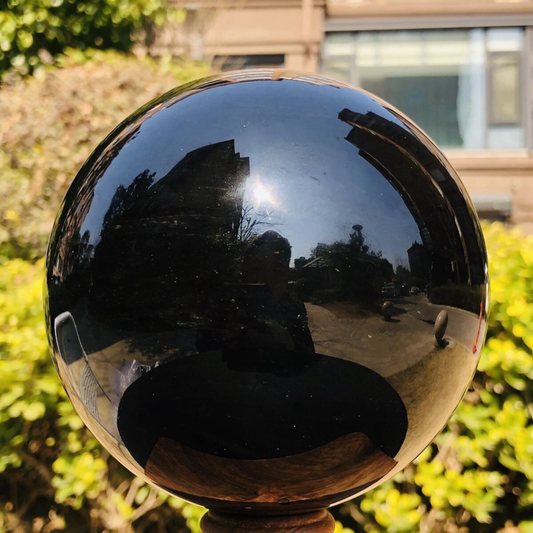 4.55LB Natural Beautiful Silver obsidian ball Quartz Crystal Sphere Healing 354
