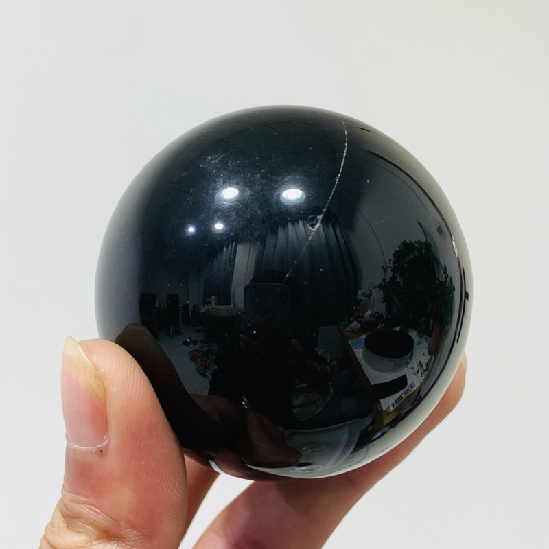 266g Natural Obsidian Quartz Ball Crystal Sphere Meditation Energy Healing