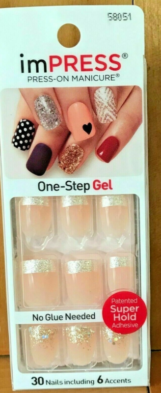 Kiss imPRESS Press-On Manicure One Step False Nails + Accents U PICK COLOR New!!