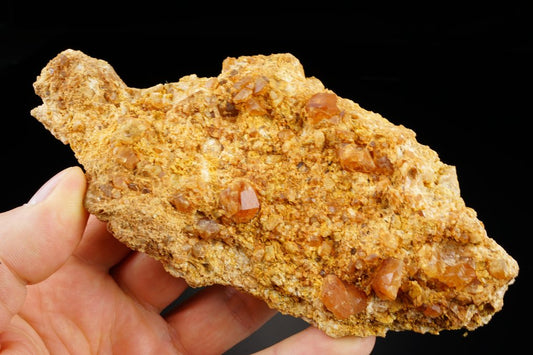 SPESSARTINE GARNETS on matrix - big specimen  - Height: 156 mm - Width: 78 mm- 427 g