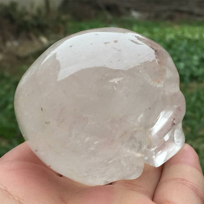 0.26kg Natural clear quartz skull carved Quartz Crystal skull Healing