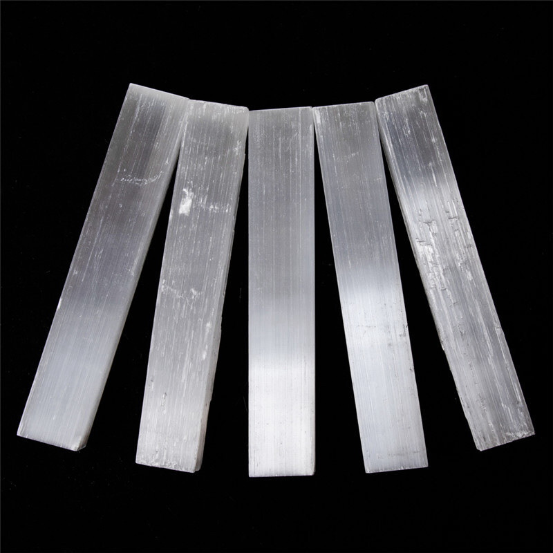 5-11cm Natural Quartz Crystal Selenite Stick Wand White Gypsum Obelisk Energy