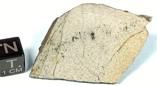 4.95 GR. SLICE NWA 13446 ACHONDRITE METEORITE, PARTIAL CRUST, OLIVINE RICH