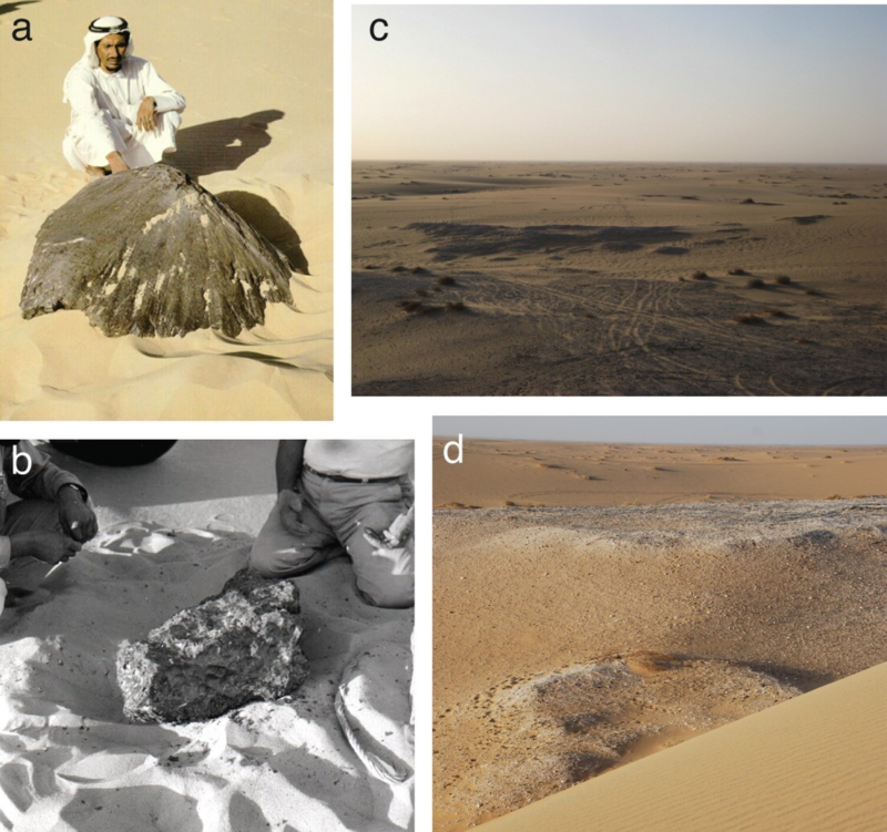 Meteorite Wabar - Iron meteorite (Saudi Arabia, 1863) - Impact Crater Field