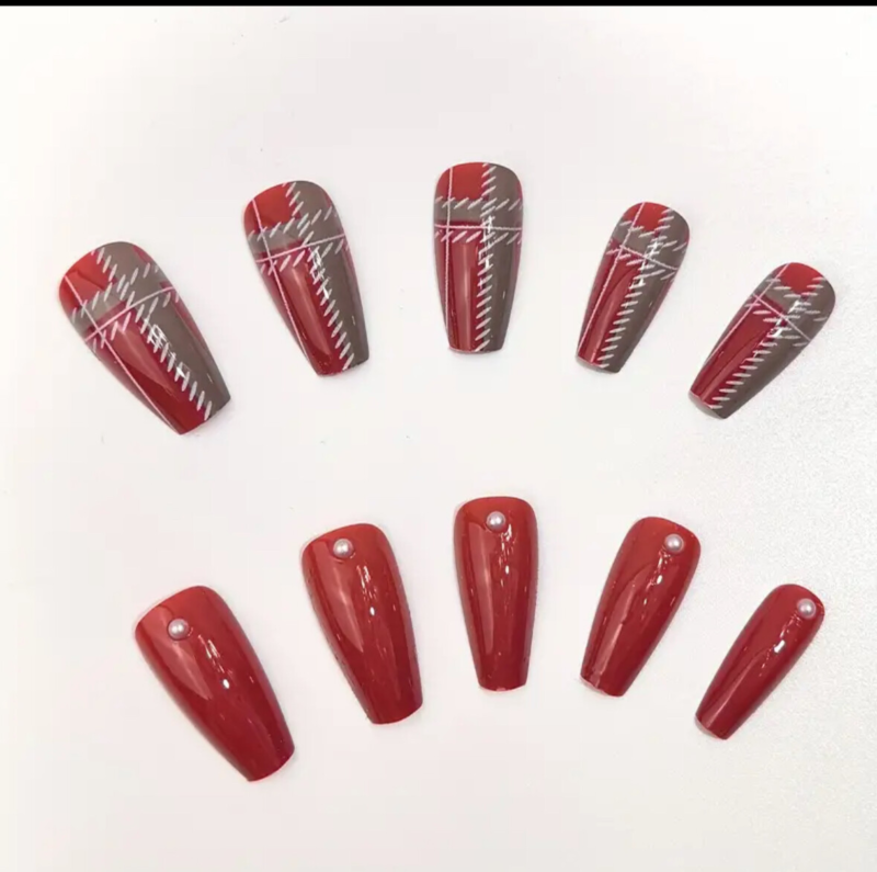 24pcs Press On False Finger Nails Fake Nails Glittered Solid Colours 52 Options