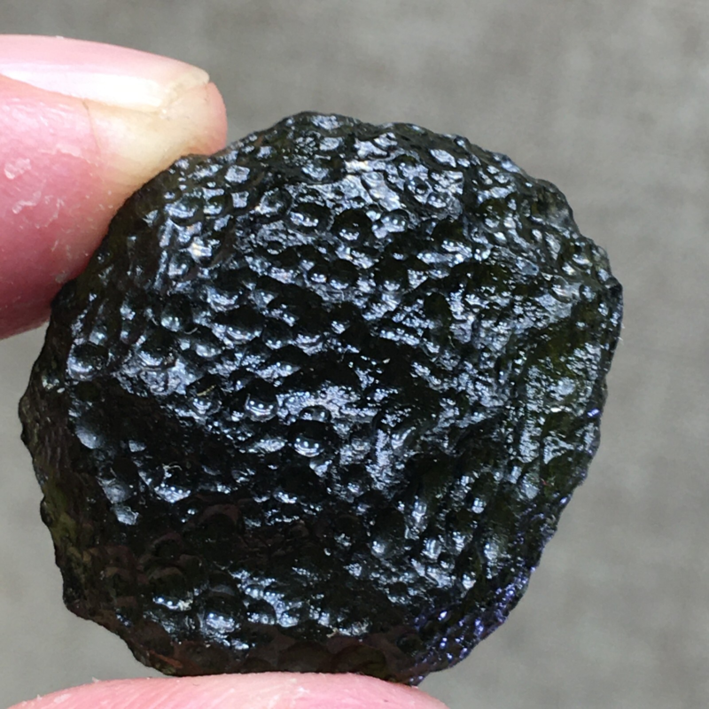 41.1Ct MOLDAVITE From Czech Republic From Meteorite Impact With Chips