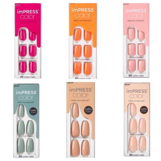 Kiss ImPress Press-On Manicure Color Nails (Pure Fit)Added New Colors You Choose