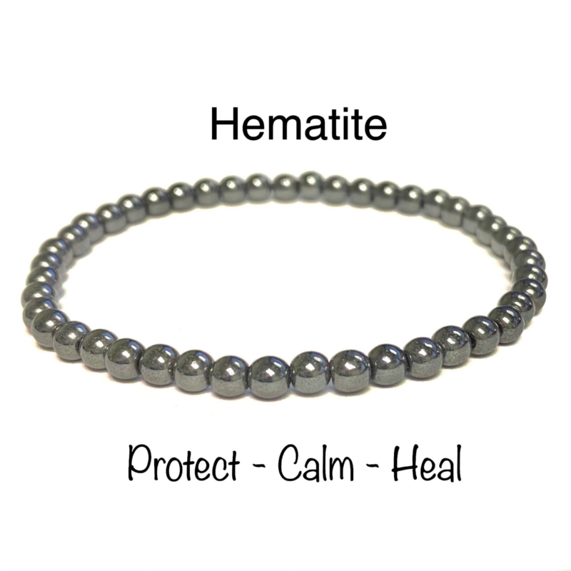 Natural Stone Stretch Bracelet 4mm - Healing Gemstone Beaded thin stackable USA
