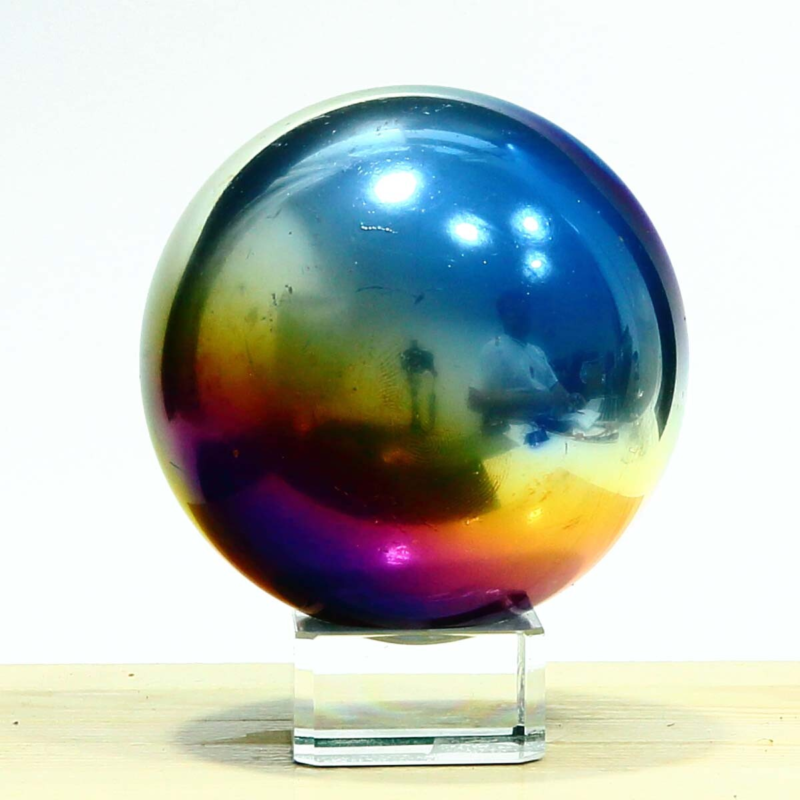 601g Crystal Electroplated Rainbow Crystal Ball Quartz Sphere Energy Healing