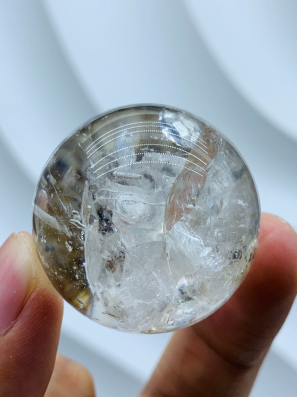 Herkimer Diamond Enhydro Crystal Magic Ball 36MM &big moving water droplet 36g