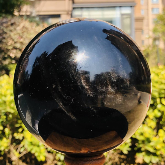 3.71LB Natural Beautiful Silver obsidian ball Quartz Crystal Sphere Healing 345