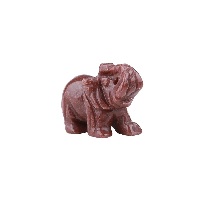 Natural Quartz Crystal Skull Carved Elephant Healing Gemstone Animal Sculpture