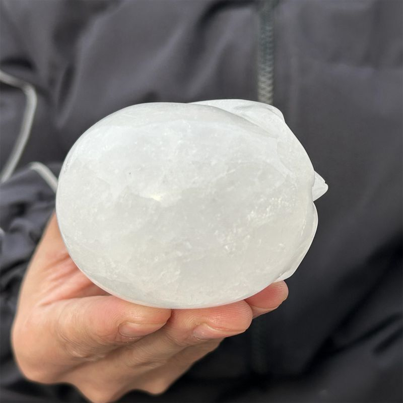 0.33kg Natural clear quartz skull carved Quartz Crystal skull Healing