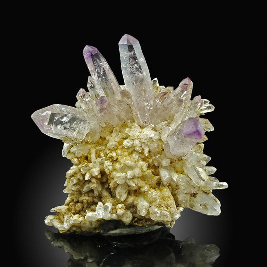 High Quality! Twin Amethyst Crystals - Height: 2.5 cm - Width: 2.8 cm- 6 g