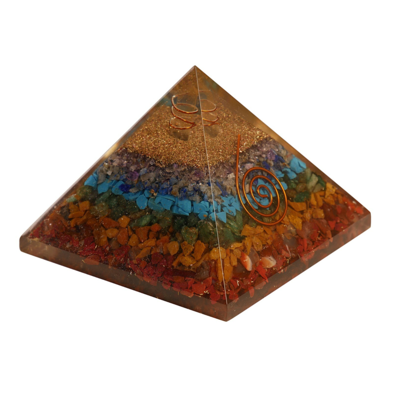 Orgone 7 Chakra Pyramid Energy Generator Orgonite Pyramid Free Shipping