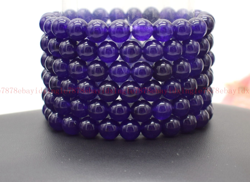 Wholesale Lots 6 Pcs 7.5" Natural Crystal Healing Gemstone Stretch Bracelet