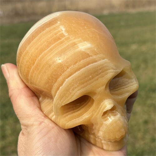 930g Natural Carved Geodes stone Skull Figurines Reiki Quartz Crystal Skull Deco